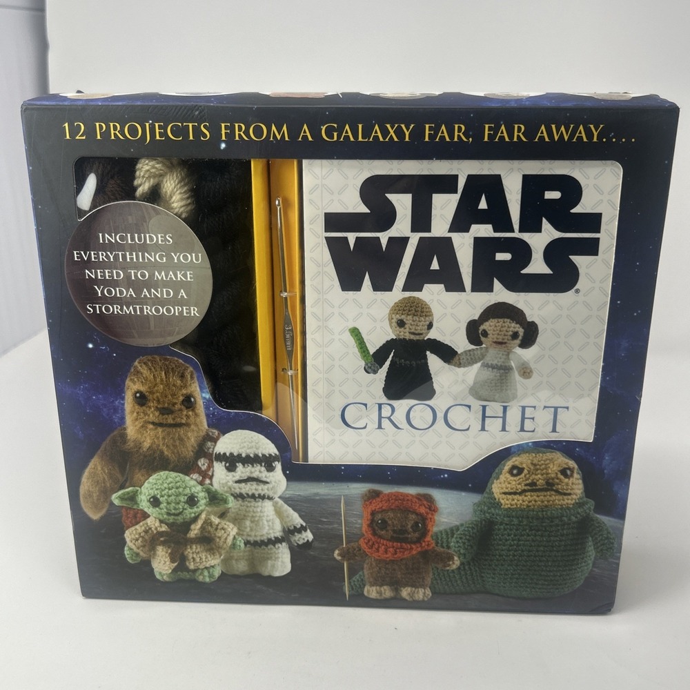NEW Star Wars Crochet Kit Materials & Patterns 12 Projects Yoda Stormtrooper